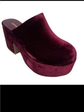 Larroude NEW Miso Velvet Clog Shoes Heels Platform size 6.5 women’s